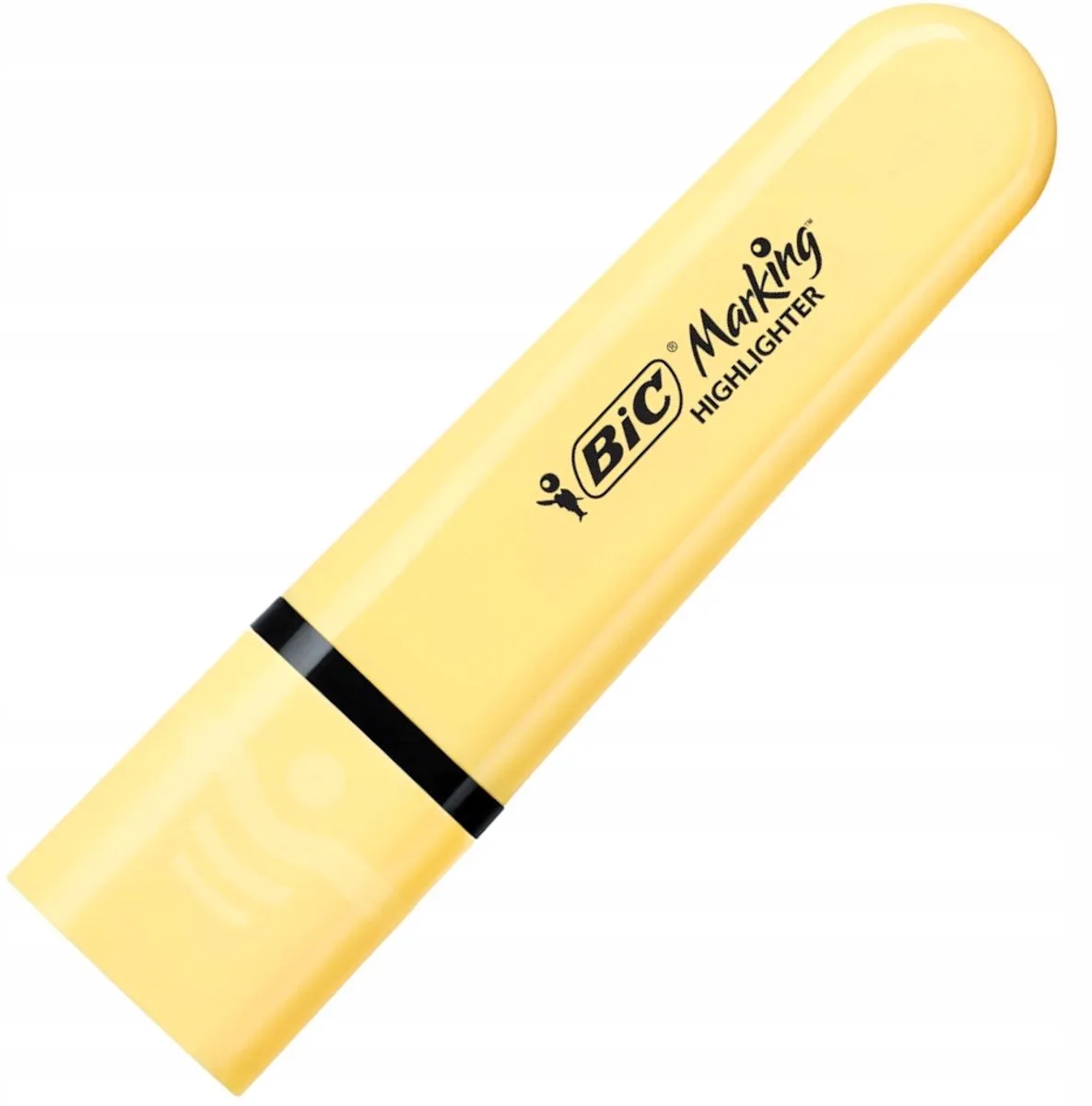 Markeerstift Plat - 1 Stuk van BIC in Pastel Geel – productfoto