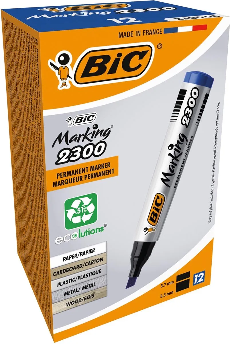 Marker 2300 Permanent Ds/12. by BIC in Blue – product photo