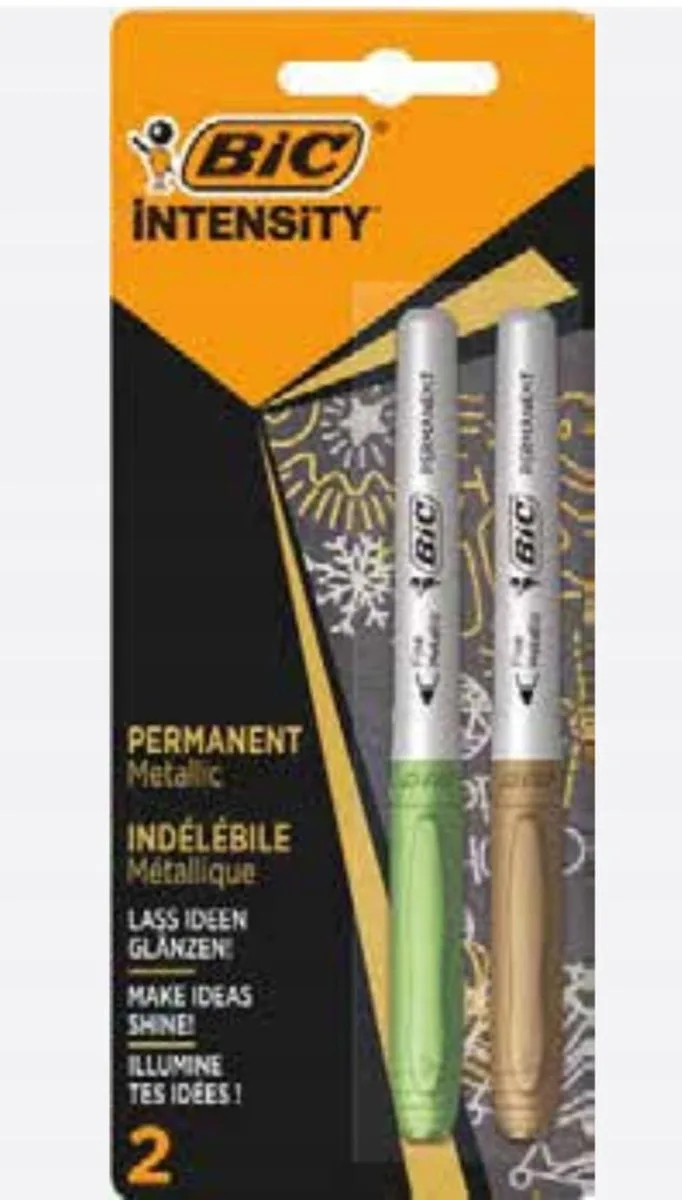 Metallic Permanente Markers, 2 Stuks de BIC en Multicolore – photo produit