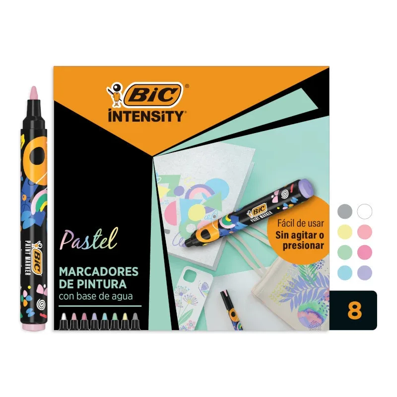 Paintmarker bic intensity pastel assorti 8 stuks by BIC – product photo
