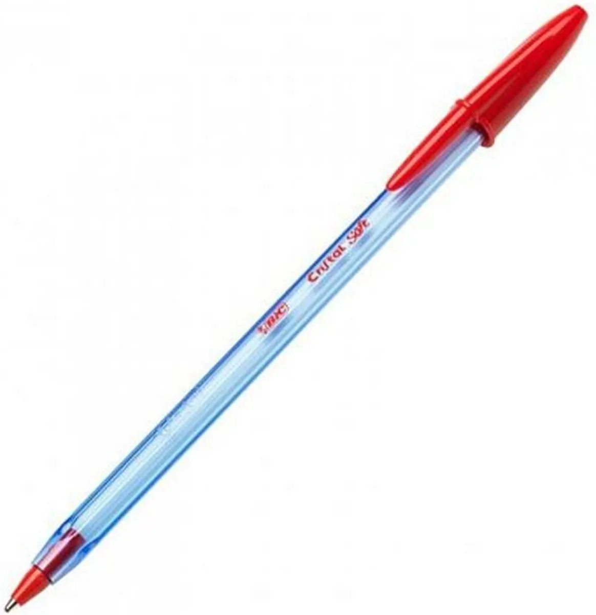 Pen Bic Cristal Soft Transparant 1-2 mm (50 Stuks) van BIC in Rood – productfoto