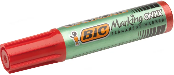Permanent-Marker Marking Onyx 1481, Keilspitze, rot van BIC – productfoto