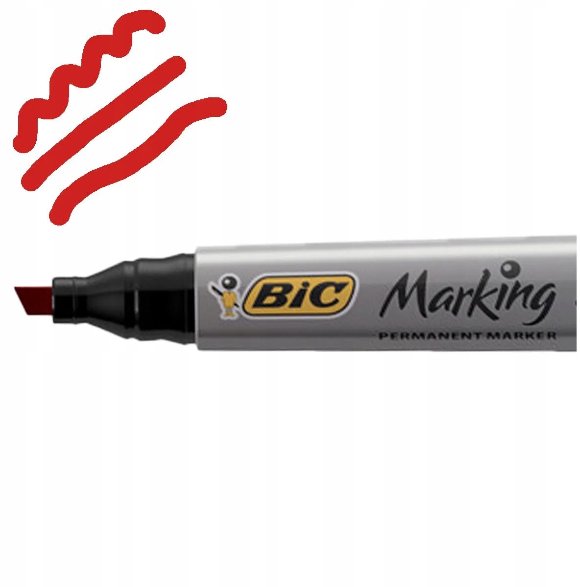 Permanente Marker Afgeschuinde Punt, Duurzaam by BIC in Red – product photo
