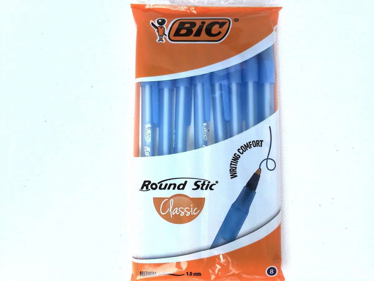 round stic classic |8 pennen | Balpennen| | 8 Stuks de BIC en Bleu – photo produit