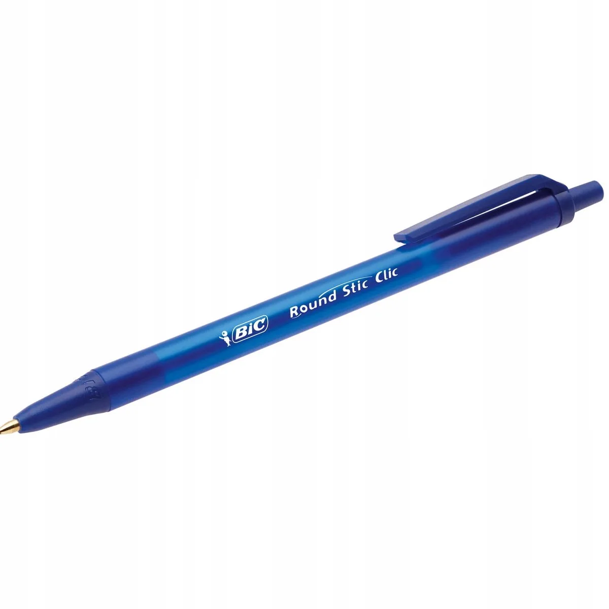 Round Stic Clic Balpen 1mm - 2 Stuks by BIC in Blue – product photo
