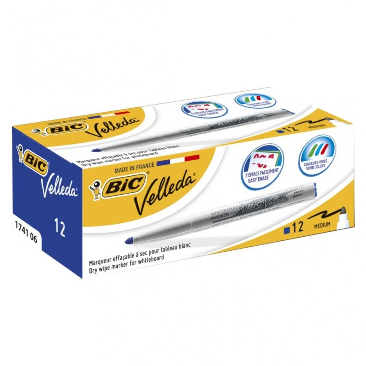 Velleda 1741 Marker - School & Kantoor van BIC in Blauw – productfoto