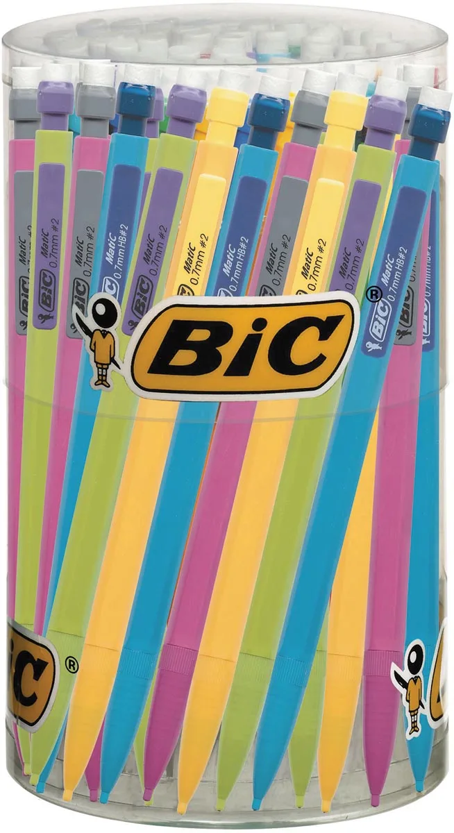 vulpotlood Matic Fun, in geassorteerde kleuren, display van 60 stuks by BIC – product photo