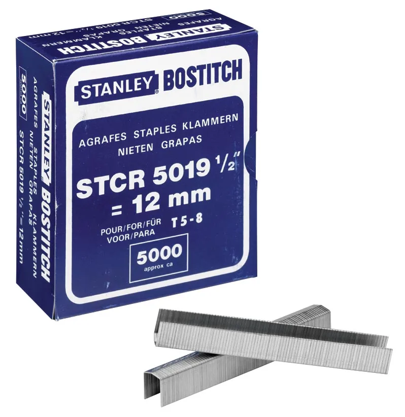 Nietjes STCR501912E (12 mm), voor PC8000, doos van 5.000 nietjes by Bostitch – product photo