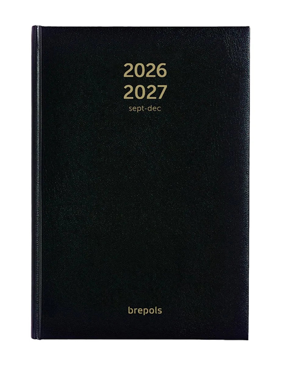 agenda 2026-2027 - Bretime LIMA - Schoolagenda - 16 maanden - 1 week per 2 pagina's - Gebonden - Weekoverzicht - 14.8 x 21 cm van Brepols in Zwart – productfoto