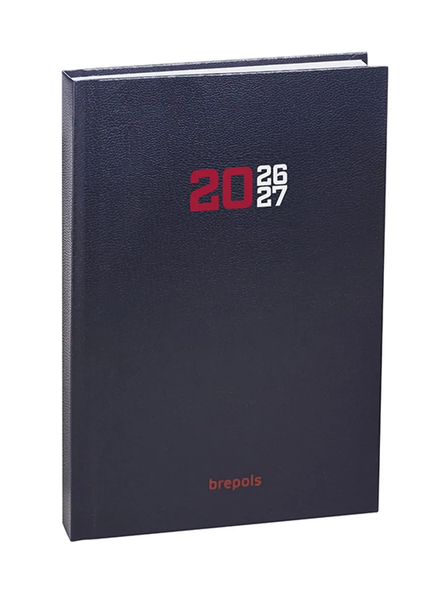 agenda 2026-2027 - COLLEGE - Schoolagenda - 1 dag per pagina - Gekartonneerde omslag - Dagoverzicht - 11.5 x 16.9 cm van Brepols in Blauw – productfoto