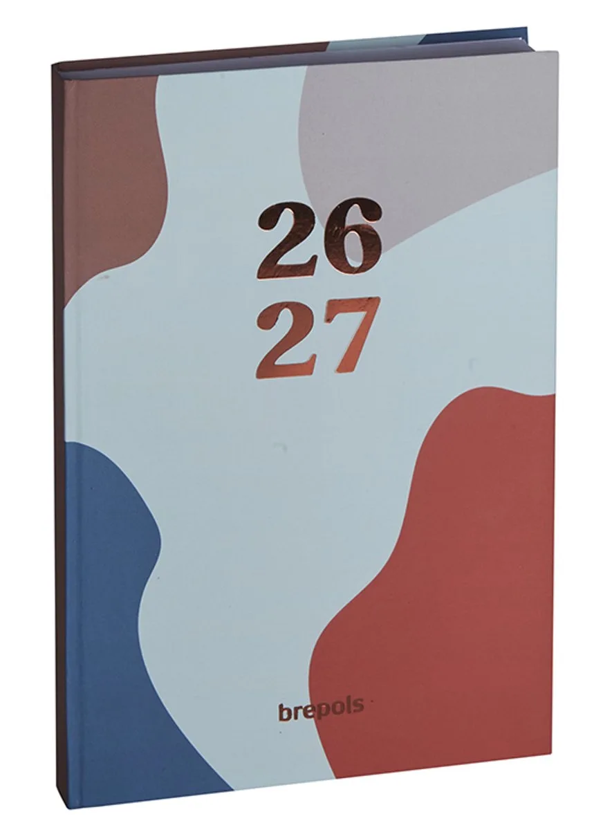 agenda 2026-2027 - COLOR CAMO - Schoolagenda - 1 dag per pagina - Semi-soepele omslag - Dagoverzicht - 11.5 x 16.9 cm de Brepols en Mint groen – photo produit