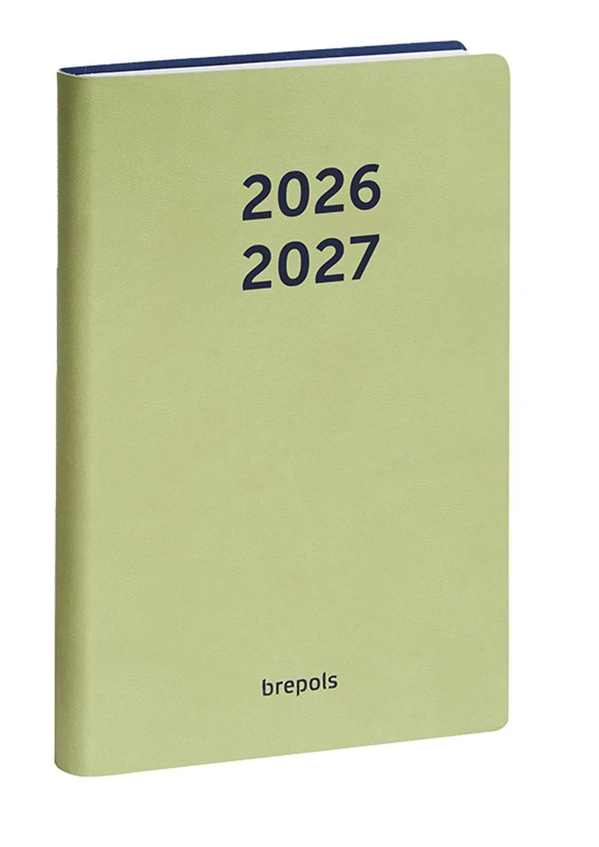 agenda 2026-2027 - COLORA - Schoolagenda - 1 dag per pagina - Semi-soepele omslag - Dagoverzicht - 11.5 x 16.9 cm van Brepols in Groen – productfoto