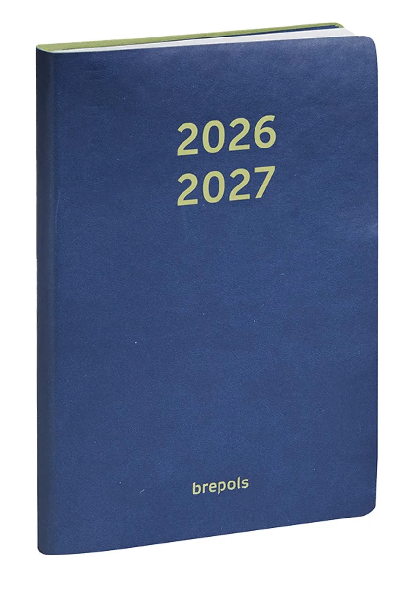 agenda 2026-2027 - COLORA - Schoolagenda - 1 dag per pagina - Semi-soepele omslag - Dagoverzicht - 11.5 x 16.9 cm de Brepols en Bleu – photo produit