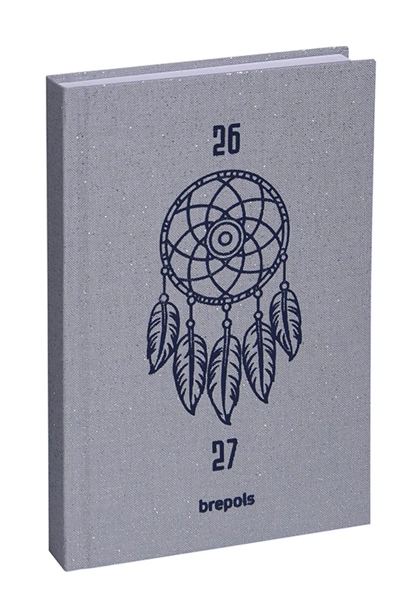 agenda 2026-2027 - MAGIC - Schoolagenda - 1 dag per pagina - Glitterende omslag - Dagoverzicht - 11.5 x 16.9 cm van Brepols in Grijs – productfoto