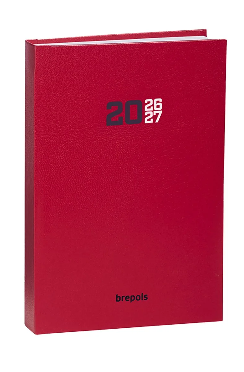 agenda 2026-2027 - Prevision COLLEGE - Schoolagenda - 1 week op 2 pagina's - Gekartonneerde omslag - Weekoverzicht - 17.1 x 22 cm de Brepols en Rouge – photo produit