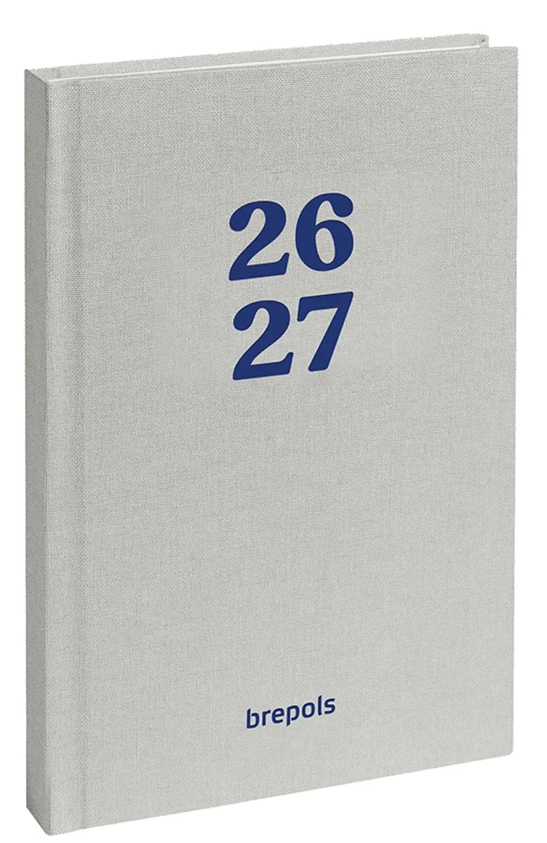 agenda 2026-2027 - RAINBOW - Schoolagenda - 1 dag per pagina - Gekartonneerde omslag - Dagoverzicht - 11.5 x 16.9 cm van Brepols in Grijs – productfoto
