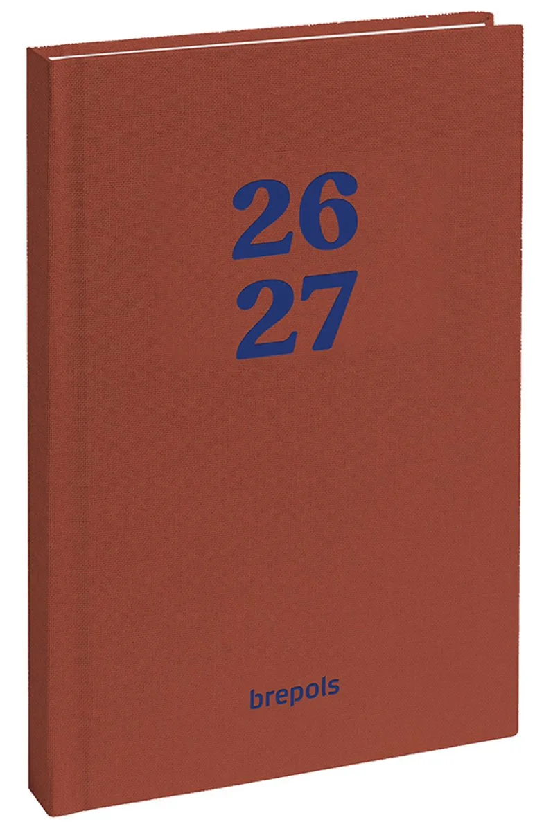 agenda 2026-2027 - RAINBOW - Schoolagenda - 1 dag per pagina - Gekartonneerde omslag - Dagoverzicht - 11.5 x 16.9 cm van Brepols in Bruin – productfoto