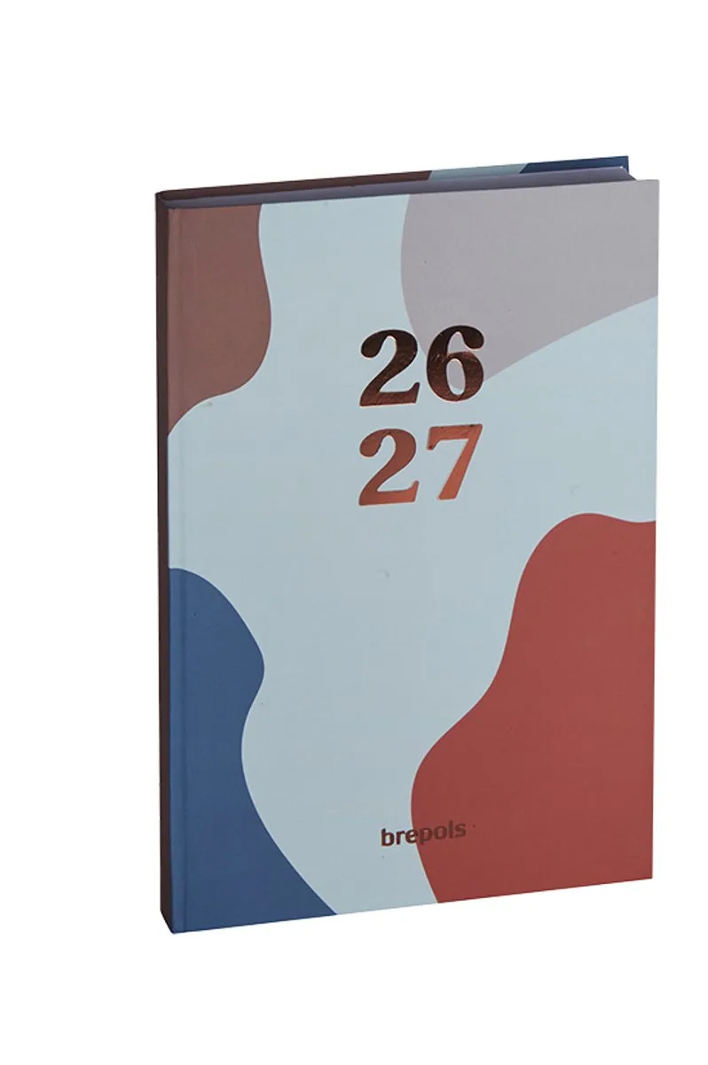 agenda 2026-2027 - Student COLOR CAMO - Schoolagenda - 1 week op 2 pagina's - Stevige omslag - Weekoverzicht - 9 x 16 cm van Brepols in Mint groen – productfoto