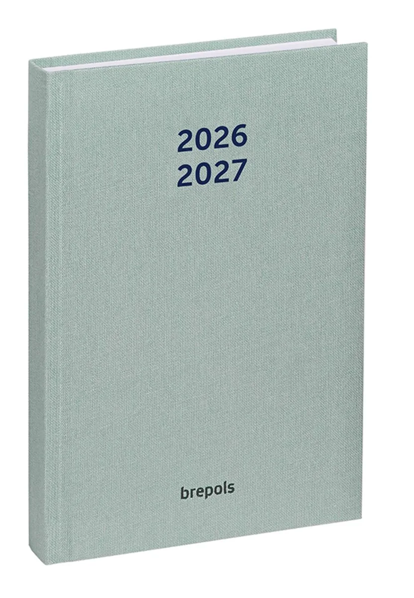 agenda 2026-2027 - Student NATURE - Schoolagenda - 1 week op 2 pagina's - Gekartonneerde omslag - Weekoverzicht - 9 x 16 cm van Brepols in Groen – productfoto