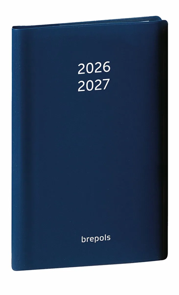 agenda 2026-2027 - Student PVC SETA - Schoolagenda - 1 week op 2 pagina's - Soepele omslag - Weekoverzicht - 9 x 16 cm de Brepols en Bleu – photo produit