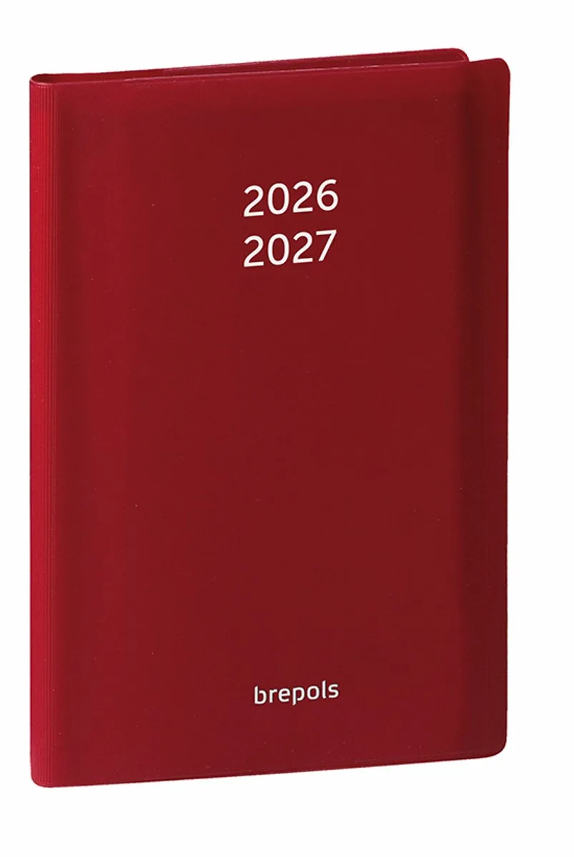 agenda 2026-2027 - Student PVC SETA - Schoolagenda - 1 week op 2 pagina's - Soepele omslag - Weekoverzicht - 9 x 16 cm de Brepols en Bordeaux – photo produit