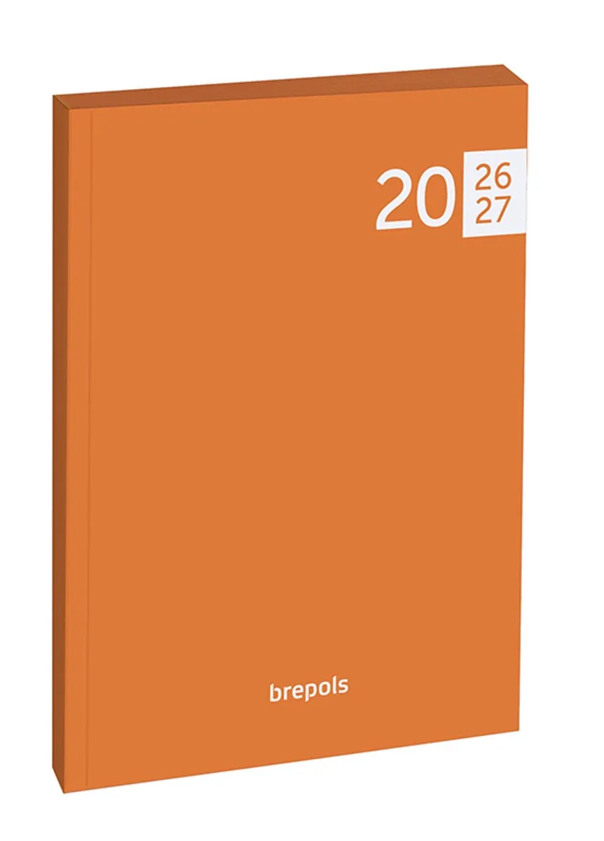 agenda 2026-2027 - VENETO FLEXI - Schoolagenda - 1 dag per pagina - Soepele omslag - Dagoverzicht - 11.5 x 16.9 cm van Brepols in Oranje – productfoto