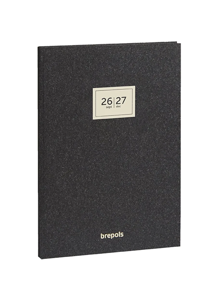 agenda 2026-2027 - Weekly Notes ESSENZ - Schoolagenda - 16 maanden - 1 week 1 pagina - Gebonden - Week & notes - 14.8 x 21 cm de Brepols en Anthracite – photo produit