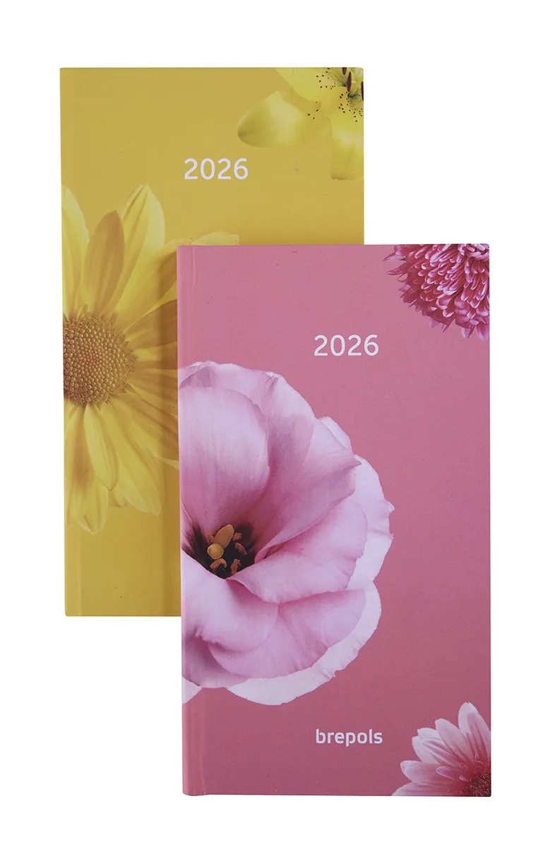agenda 2026 - INTERPLAN [0.736] - FLEURISH - Agenda - 1 week op 2 pagina's - Weekoverzicht - 9 x 16 cm van Brepols in Geel – productfoto
