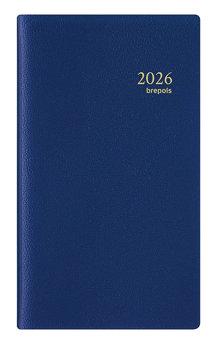 agenda 2026 - INTERPLAN [0.736] - GENOVA + ABC - 1 week op 2 pagina's - Weekoverzicht - Gespiraleerd - 9 x 16 cm van Brepols in Blauw – productfoto