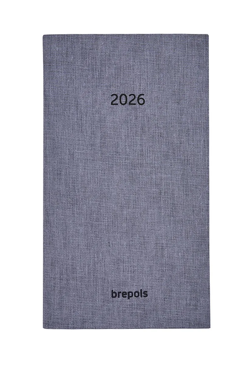 agenda 2026 - NOTAVISION [0.754] - DUBLETTA - Zakagenda - 1 week op 2 pagina's - Weekoverzicht - 8.9 x 16 cm van Brepols in Grijs – productfoto