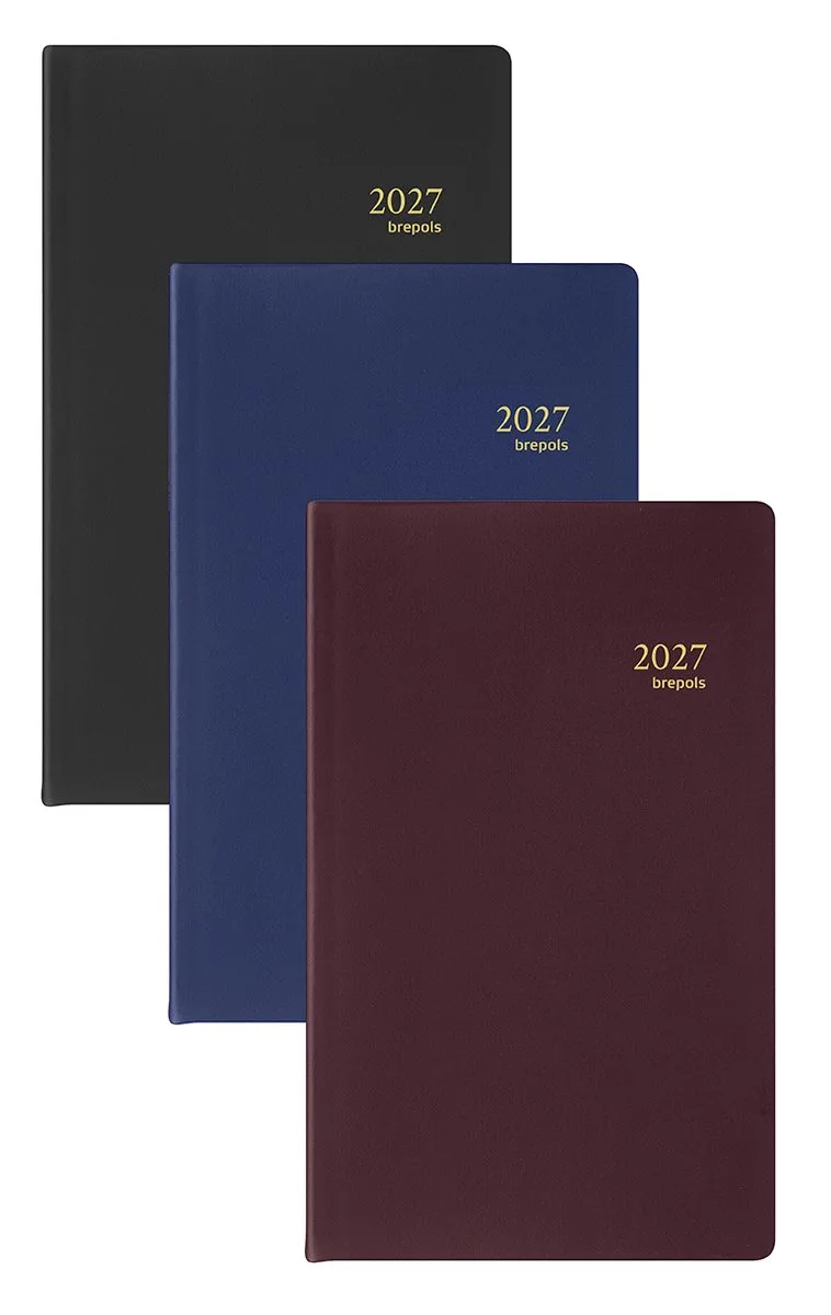 agenda 2027 - BREPLAN [0.774] - SETA - Zak agenda - 1 week op 1 pagina - Weekoverzicht - 9.05 x 16 cm fra Brepols i Blå – produktbillede