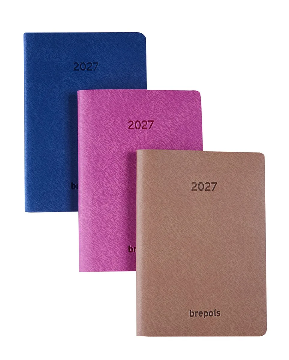 agenda 2027 - DELTA [0.834] - COLORA - Zakagenda - 1 week op 2 pagina's - Weekoverzicht - 8.1 x 12 cm/Klein formaat!! de Brepols en Bleu – photo produit