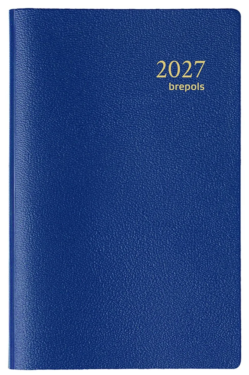 agenda 2027 - DELTA [0.834] - GENOVA - Zakagenda - 1 week op 2 pagina's - Weekoverzicht - Gespiraleerd - 8.1 x 12 cm/Klein formaat!! van Brepols in Blauw – productfoto