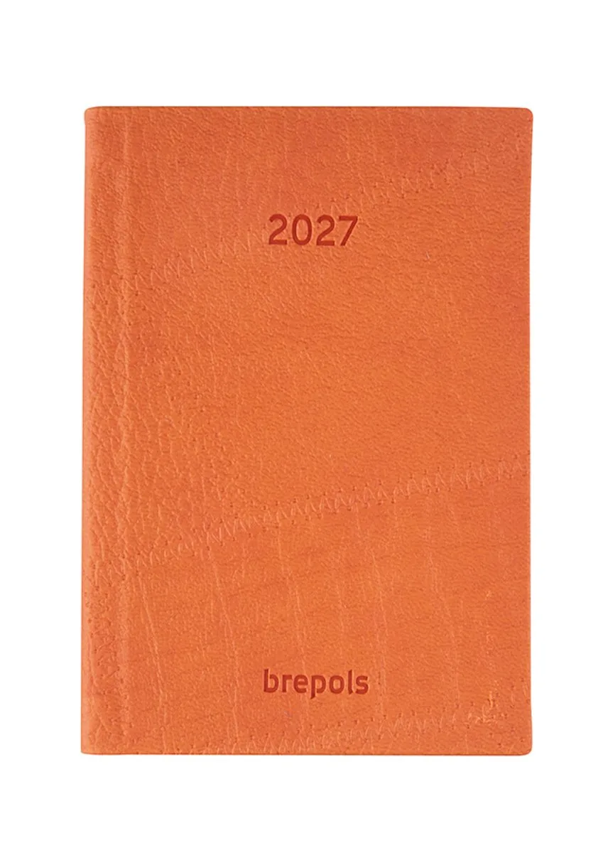 agenda 2027 - DELTA [0.834] - LUCCA - Zakagenda - 1 week op 2 pagina's - Weekoverzicht - 8.1 x 12 cm/Klein formaat!! fra Brepols i Orange – produktbillede