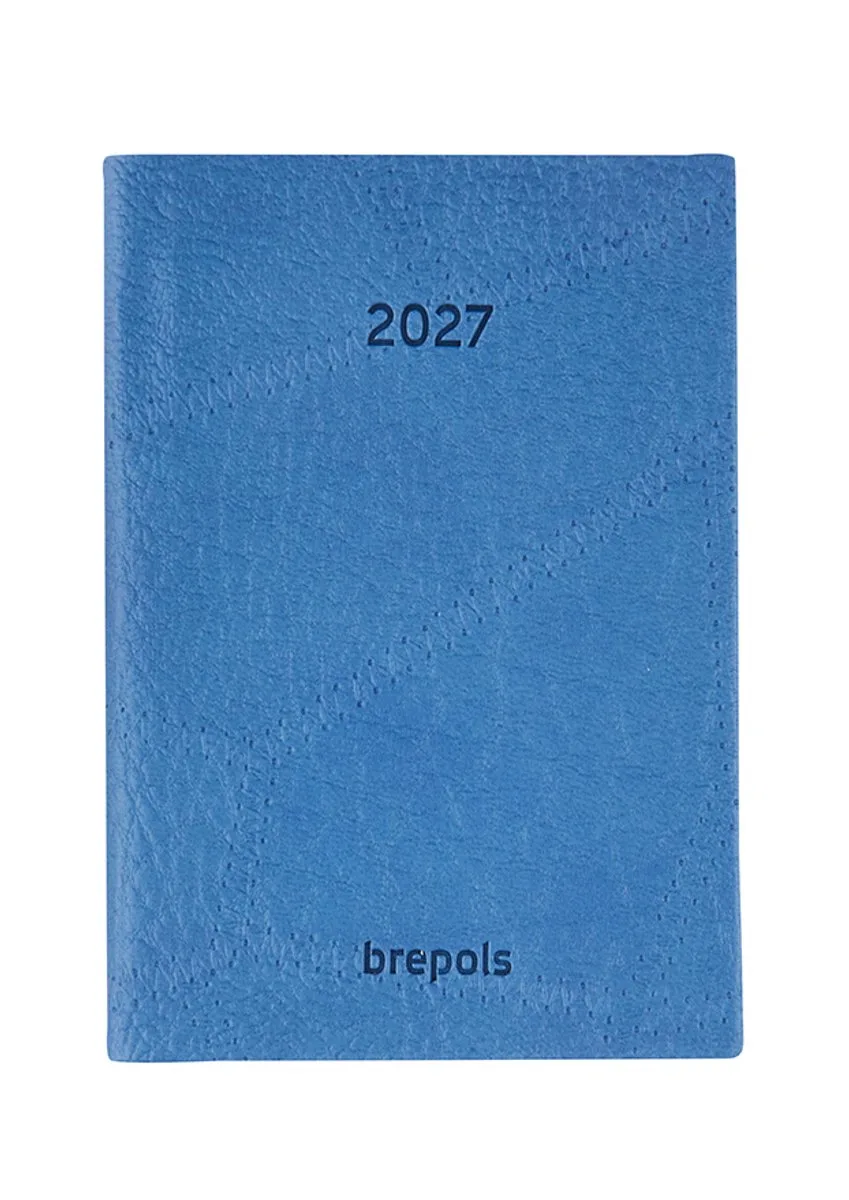 agenda 2027 - DELTA [0.834] - LUCCA - Zakagenda - 1 week op 2 pagina's - Weekoverzicht - 8.1 x 12 cm/Klein formaat!! fra Brepols i Blå – produktbillede