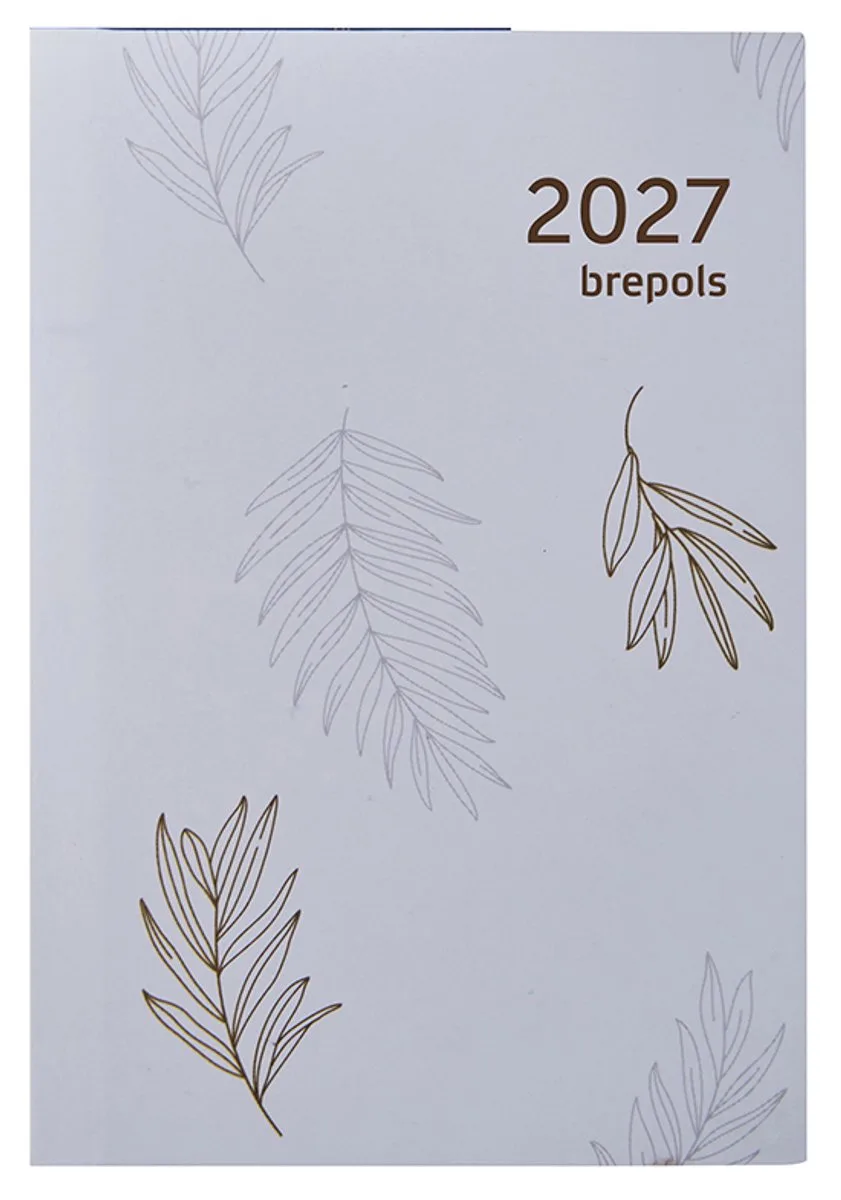 agenda 2027 - DELTA [0.834] - TROPICAL FLOWERS - Zakagenda - 1 week op 2 pagina's - Weekoverzicht - 8.1 x 12 cm/Klein formaat!! de Brepols en Bleu clair – photo produit