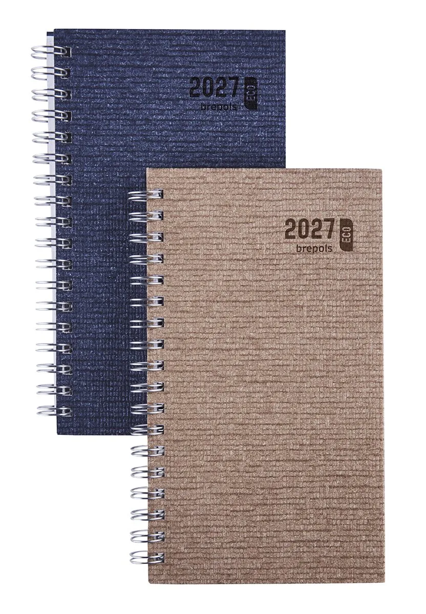 agenda 2027 - ECORAMA [0.780] - KAZAR - Zakagenda - 1 week op 2 pagina's - Weekoverzicht - Wire-O - 8.9 x 16 cm de Brepols en Bleu – photo produit