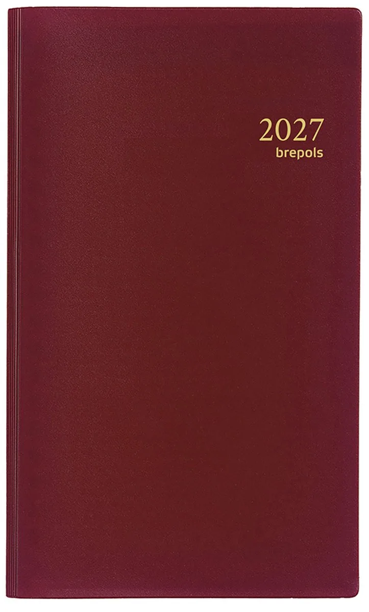 agenda 2027 - INTERPLAN [0.731] - SETA + ABC - Zakagenda - 1 week op 2 pagina's - Weekoverzicht - Gespiraleerd - 8.9 x 16 cm de Brepols en Bordeaux – photo produit
