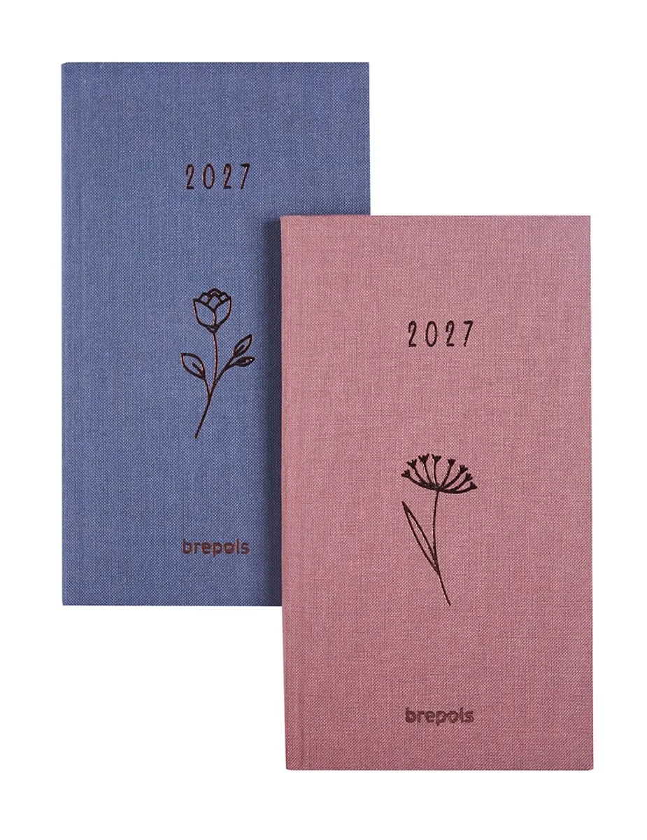 agenda 2027 - INTERPLAN [0.736] - AURELIA - Zakagenda - 1 week op 2 pagina's - Weekoverzicht - Blauw/grijs - 9 x 16 cm van Brepols in Blauw – productfoto