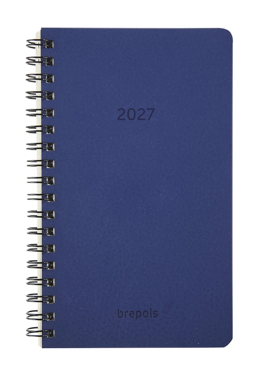 agenda 2027 - INTERPLAN [0.736] - CALVI - Zakagenda - 1 week op 2 pagina's - Weekoverzicht - Wire-O - 9 x 16 cm de Brepols en Bleu – photo produit