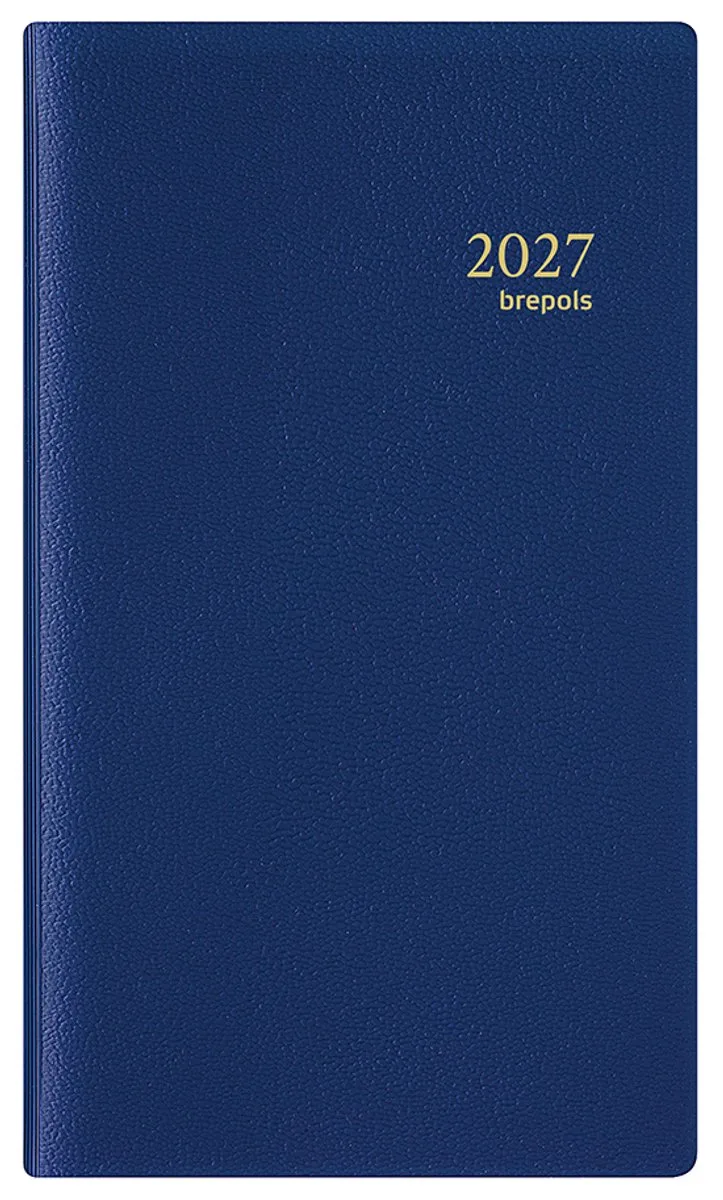 agenda 2027 - INTERPLAN [0.736] - GENOVA + ABC - Zakagenda - 1 week op 2 pagina's - Weekoverzicht - Gespiraleerd - 9 x 16 cm de Brepols en Bleu – photo produit