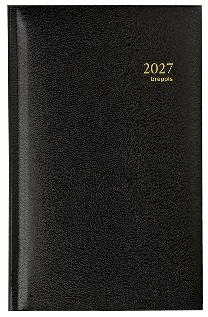 agenda 2027 - INTERPLAN [0.736] - LIMA - Zak agenda - 1 week op 2 pagina's - Weekoverzicht - 9 x 16 cm by Brepols in Black – product photo