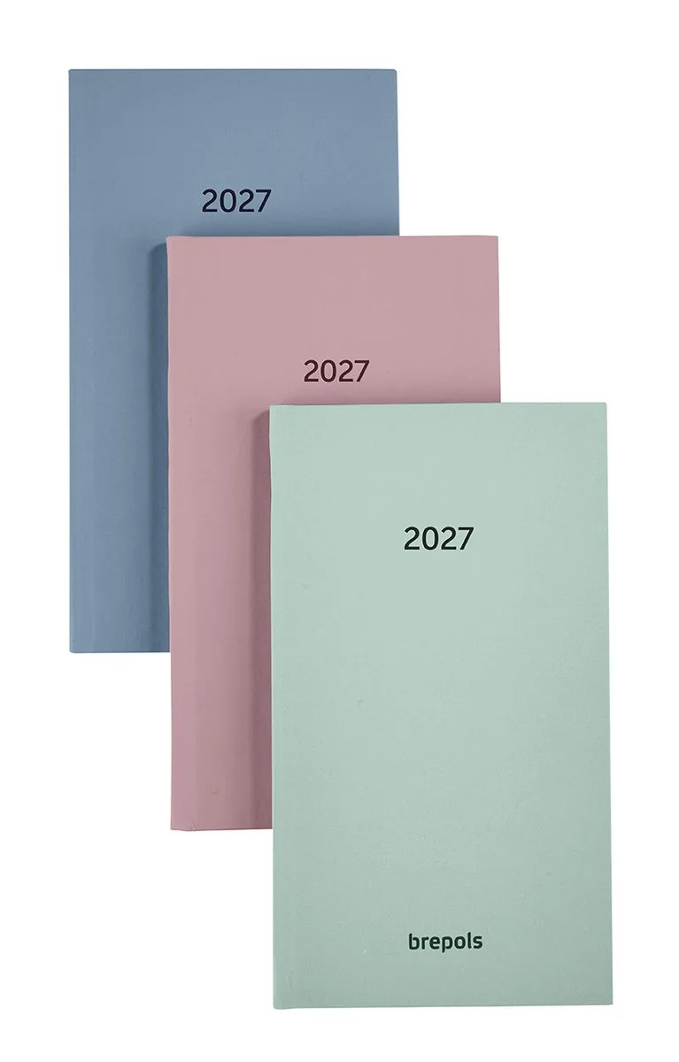 agenda 2027 - INTERPLAN [0.736] - SUNRISE - Zakagenda - 1 week op 2 pagina's - Weekoverzicht - 9 x 16 cm fra Brepols i Blå – produktbillede