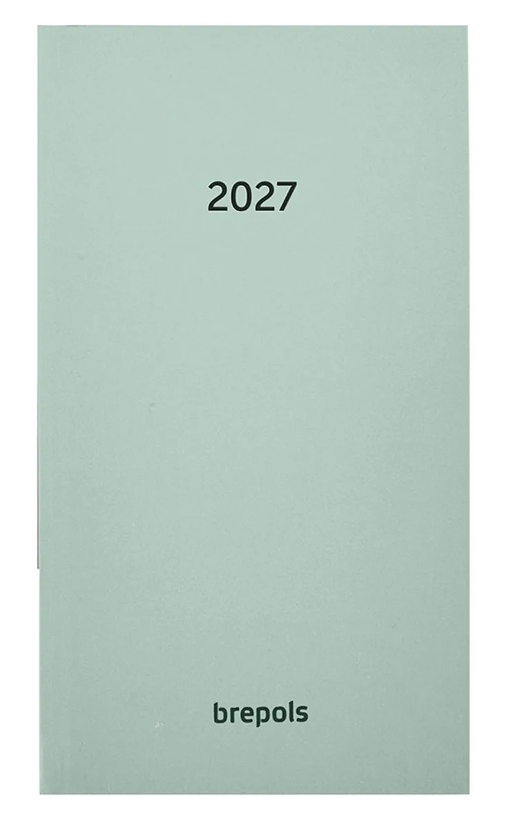 agenda 2027 - INTERPLAN [0.736] - SUNRISE - Zakagenda - 1 week op 2 pagina's - Weekoverzicht - 9 x 16 cm fra Brepols i Grøn – produktbillede