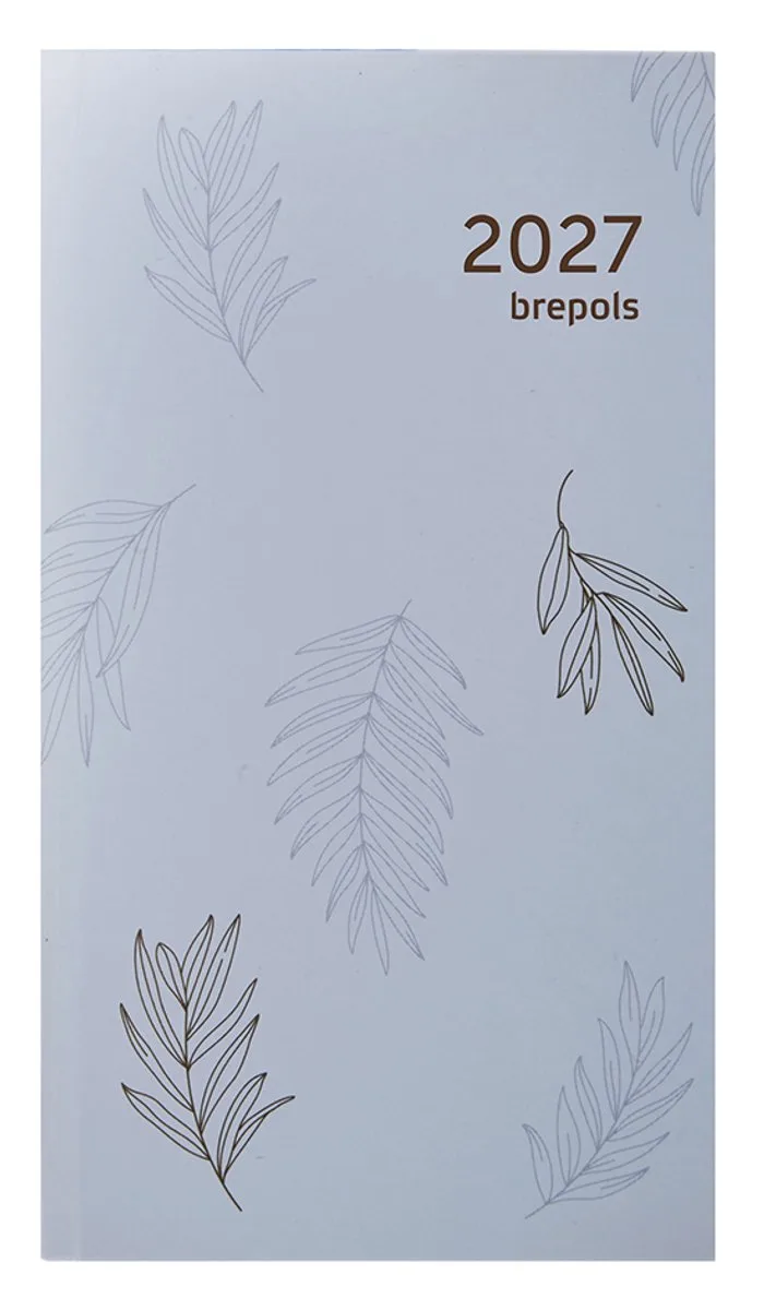 agenda 2027 - INTERPLAN [0.736] - TROPICAL FLOWERS - Zakagenda - 1 week op 2 pagina's - Weekoverzicht - 9 x 16 cm by Brepols in Light blue – product photo