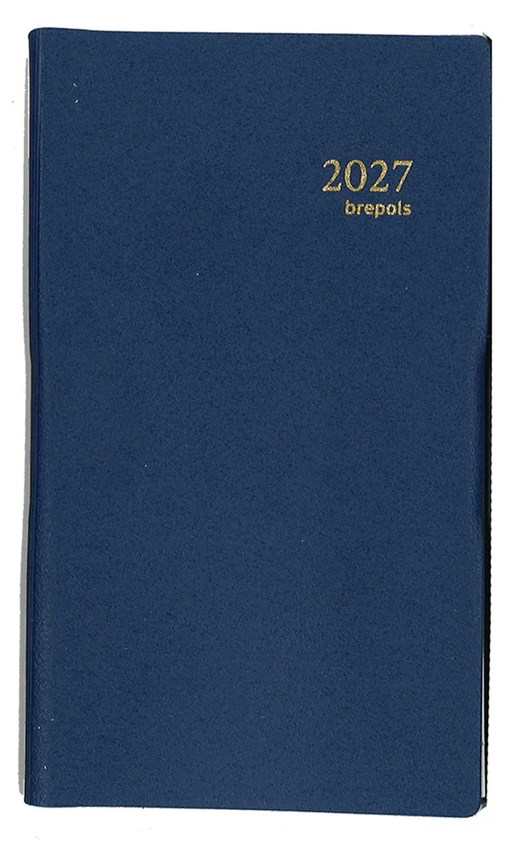 agenda 2027 - NOTAPLAN [0.716] - GENOVA - 1 week op 2 pagina's - Weekoverzicht - 8,9 x 16 cm by Brepols in Blue – product photo
