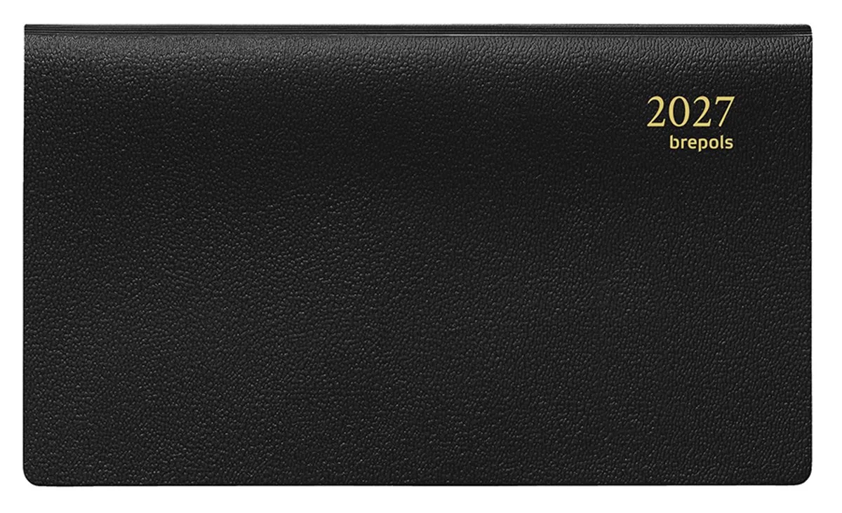 agenda 2027 - OMNIPLAN [0.738] - GENOVA + ABC - Zak agenda - 1 week op 2 pagina's - Weekoverzicht - 16 x 9 cm by Brepols in Black – product photo