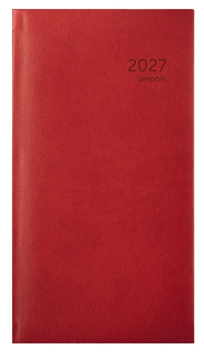 agenda 2027 - OPTIVISION POCKET [0.717] - CLASSICA - Zakagenda - 1 week op 2 pagina's - Weekoverzicht - 9 x 16 cm by Brepols in Red – product photo