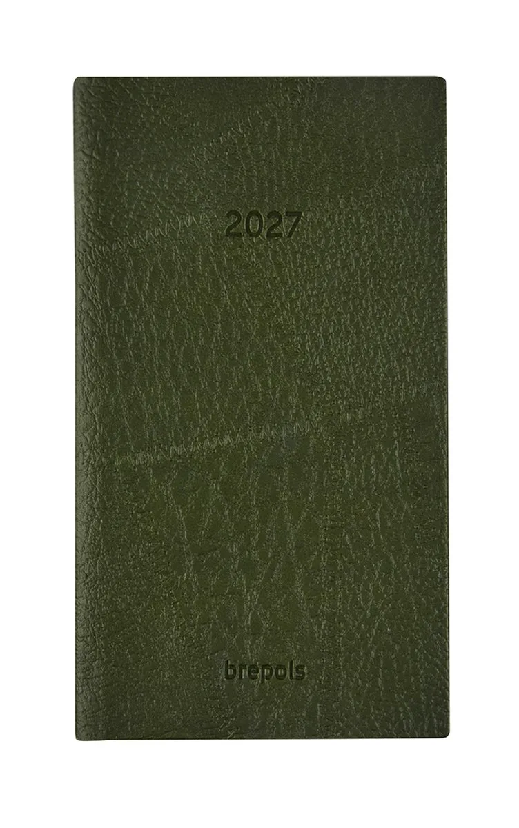 agenda 2027 - OPTIVISION POCKET [0.717] - LUCCA - Zakagenda - 1 week op 2 pagina's - Weekoverzicht - 9 x 16 cm från Brepols i Grön – produktbild