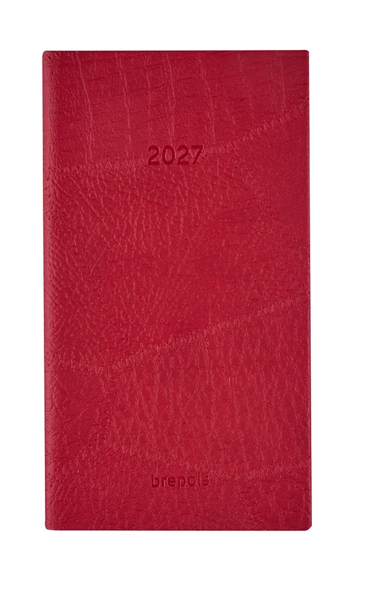 agenda 2027 - OPTIVISION POCKET [0.717] - LUCCA - Zakagenda - 1 week op 2 pagina's - Weekoverzicht - 9 x 16 cm från Brepols i Röd – produktbild